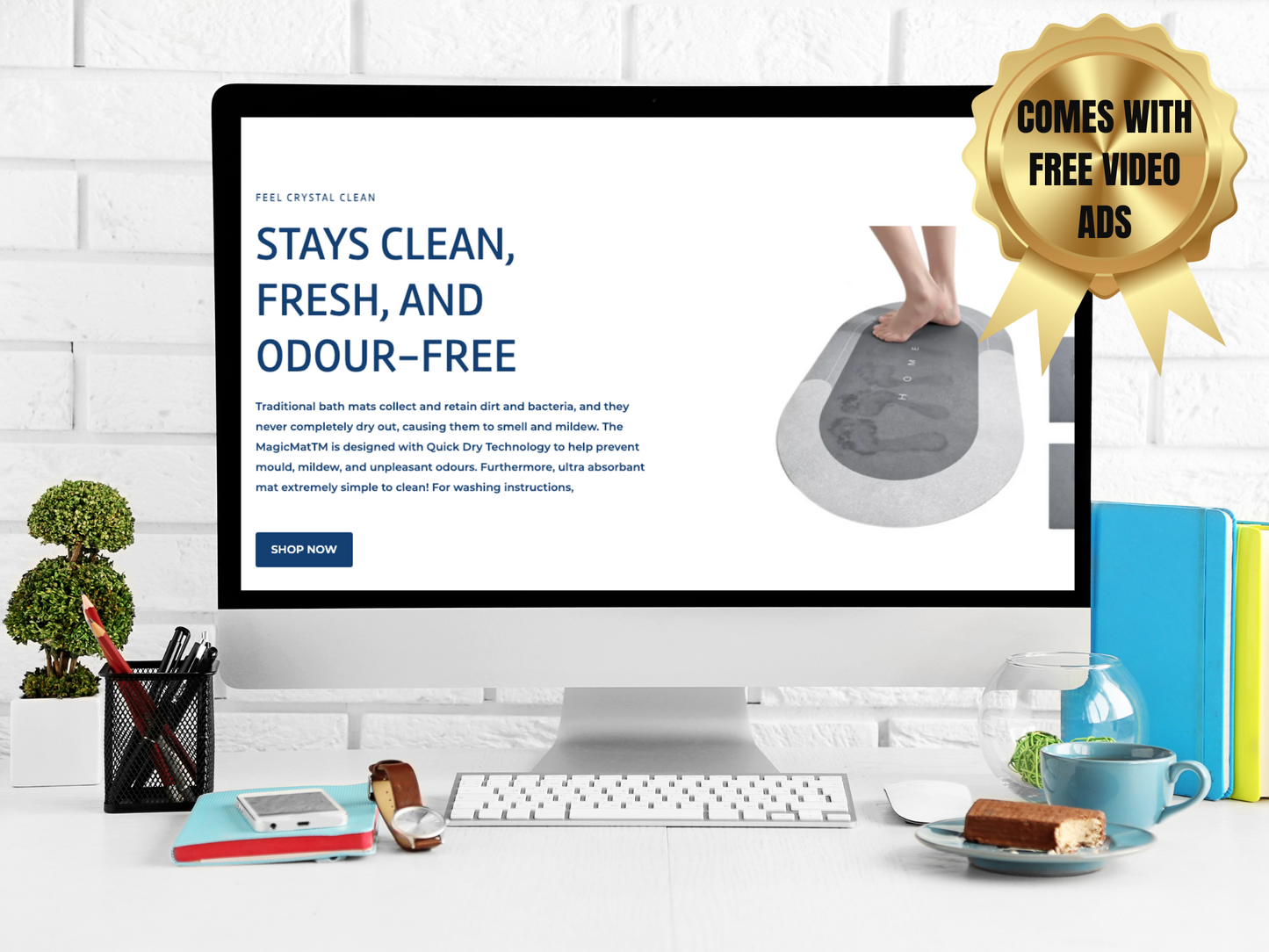 Stay Clean - Store Comes With Video Ads Ready